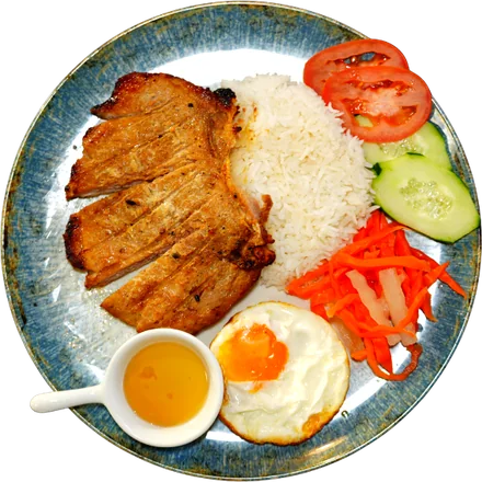 Riso con maiale o pollo alla griglia