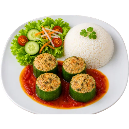 Zucchine ripiene di tofu